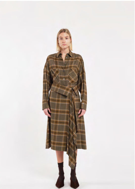 Camicia Tela Nora garza tartan