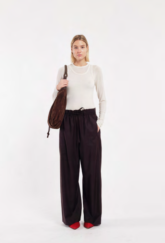 Pantalone Tela Lucio marrone