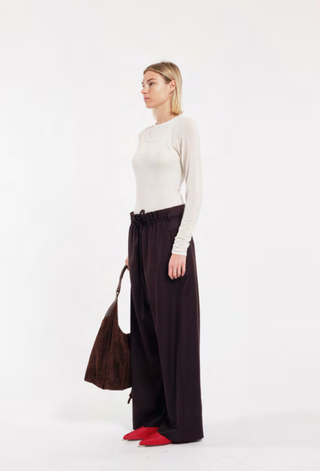 Pantalone Tela Lucio marrone